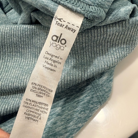 ALO Yoga Teal Ribbed Leggings - Picture 7 of 8